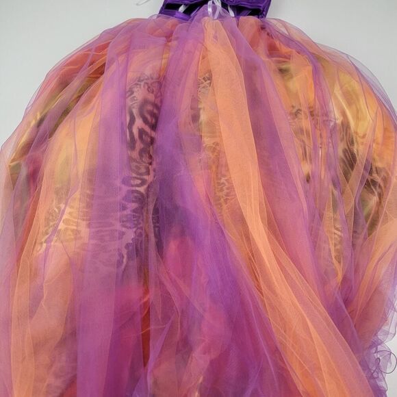 Tiffany Designs Orange Purple Womens Formal Pageant Gown Prom Dress sz 0 Costume - Picture 9 of 15